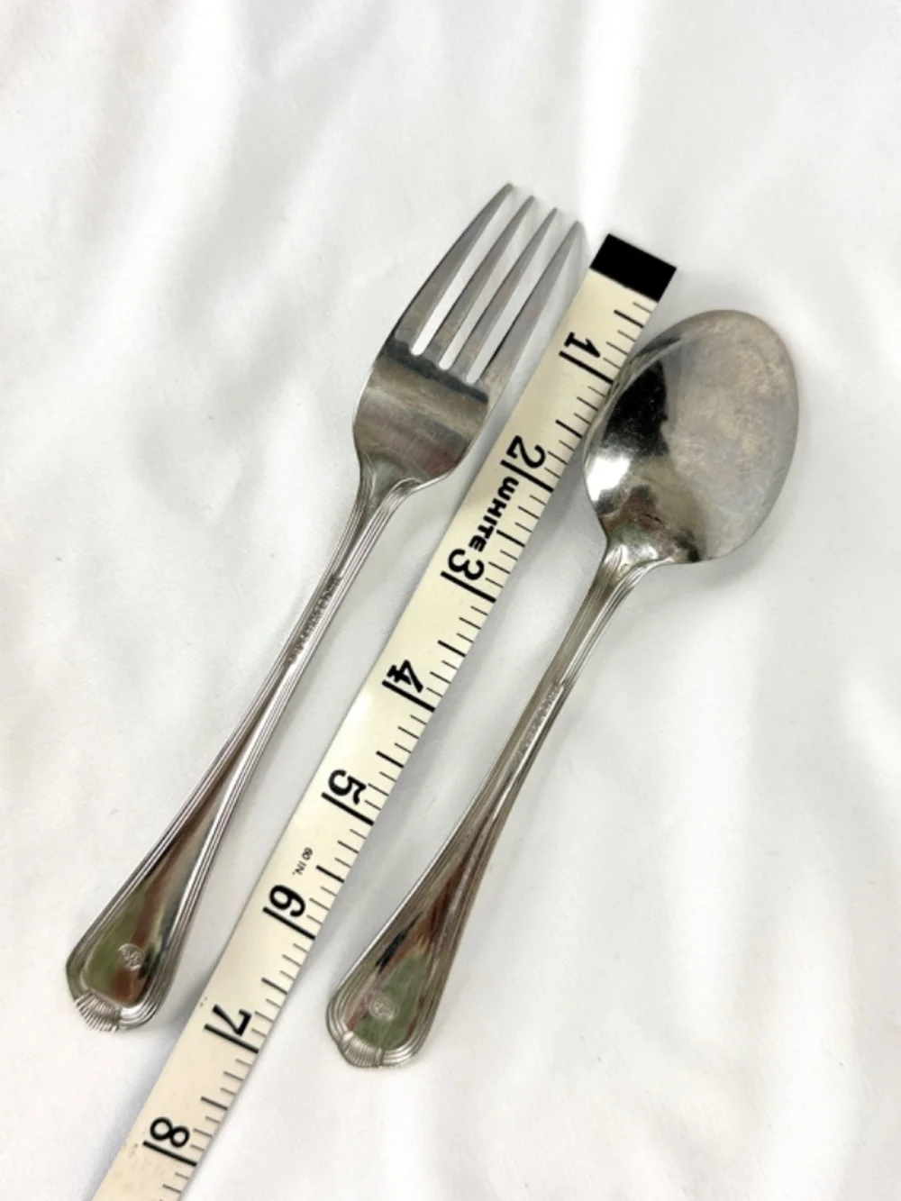 2 pc Vtg Pfaltzgraff Addison Dinner Forks Spoon 18/8 Stainless Steel Excellent